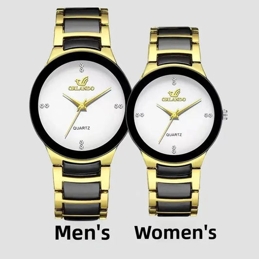 Stylish Unisex Couple Watches - Pack of 2 Analogue Timepieces